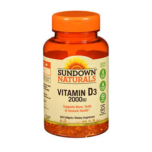 Sundown Naturals, Vitamin D3, 50 Mcg, 350 Softgels