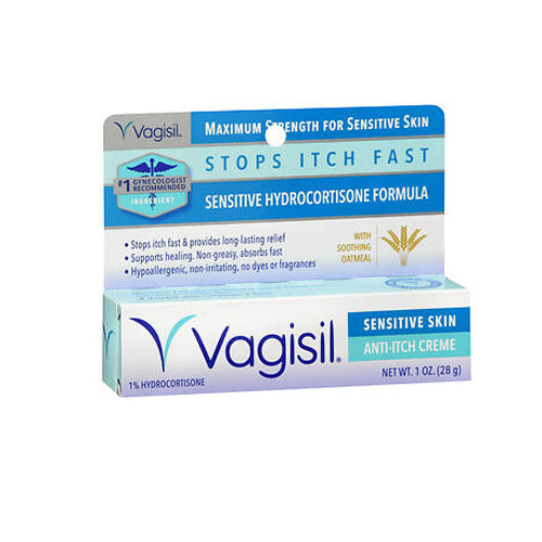 Vagisil, Maximum Strength Anti-Itch Cream With Soothing Oatmeal, 1 Oz