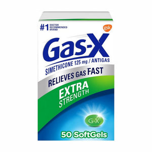 Gas-X, Simethicone Antigas Softgels Extra Strength, 125 Mg, 50 Caps