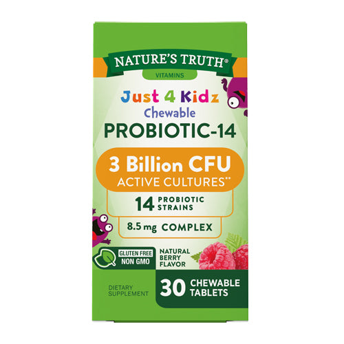 Nature's Truth, Kids Probiotic-14 Natural Berry Flavor Chewable, 13 mg, 30 Tabs