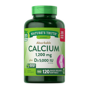 Nature's Truth, Calcium Plus D3 Quick Release Softgels, 1200 Mg, 120 Caps