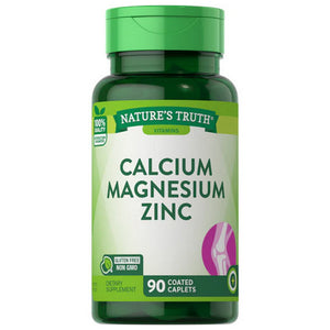 Nature's Truth, Calcium Magnesium Zinc Coated Caplets, 90 Tabs