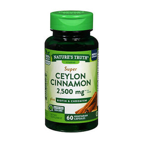 Nature's Truth, Ceylon Cinnamon Plus Biotin & Chromium Vegetarian, 2,500 Mg, 60 Caps