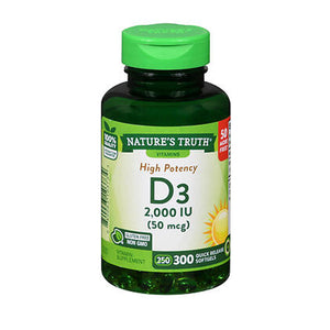 Nature's Truth, High Potency Vitamin D3, 50 Mcg, 300 Softgels