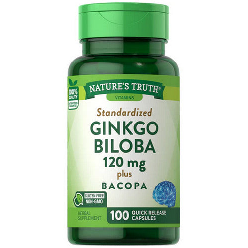 Nature's Truth, Standardized Ginkgo Biloba Plus Bacopa, 120 Mg, 100 Caps