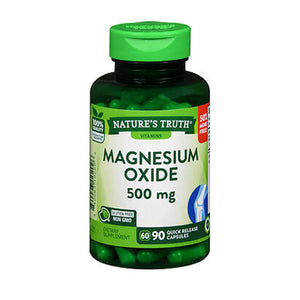 Nature's Truth, Magnesium Oxide Quick Release Capsules, 500 Mg, 90 Caps