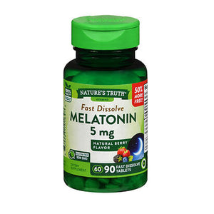 Nature's Truth, Melatonin Fast Dissolve Natural Berry Flavor, 5 Mg, 90 Tabs