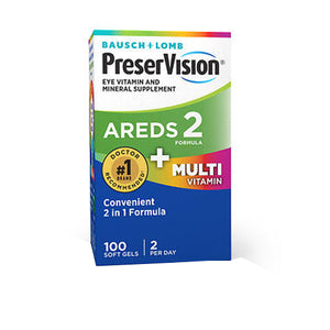 Bausch + Lomb, Preservision Areds 2 Formula + Multivitamin, 100 Tabs