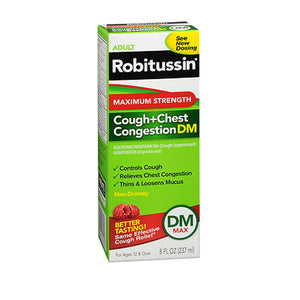Robitussin, Adult Cough + Chest Congestion Dm Liquid Maximum Strength, 8 Oz
