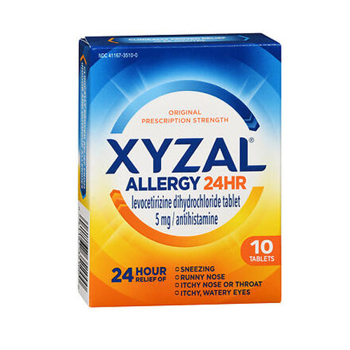 Xyzal, Allergy 24 Hr Levocetirizine Dihydrochloride, 5 Mg, 10 Tabs