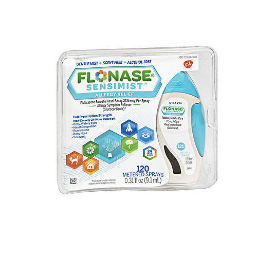 Flonase, 24 Hour Allergy Relief Fluticasone Furoate Sensimist Nasal Spray, 27.5 Mg, 0.31 Oz