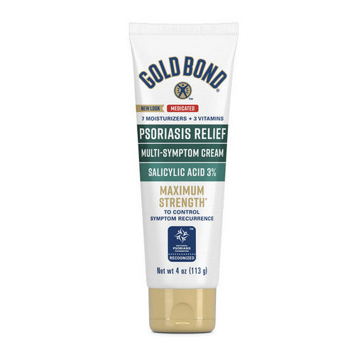 Gold Bond, Medicated Psoriasis Relief Salicylic Acid 3% Multi-Symptom Cream, 4 Oz