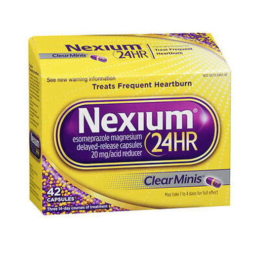Nexium 24HR, Esomeprazole Magnesium Acid Reducer Clear Minis, 20 Mg, 42 Caps