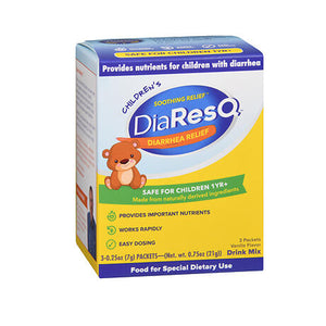 DiaResQ, Children's Soothing Diarrhea Relief Drink Mix Packets Vanilla Flavor, 3 Each
