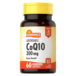 Sundance, Absorbable CoQ10 Plus Quick Release Softgels, 200 mg, 60 Tabs
