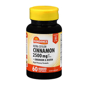 Sundance, Ultra Ceylon Cinnamon Pluis Chromium And Biotin, 2500 Mg, 60 Caps