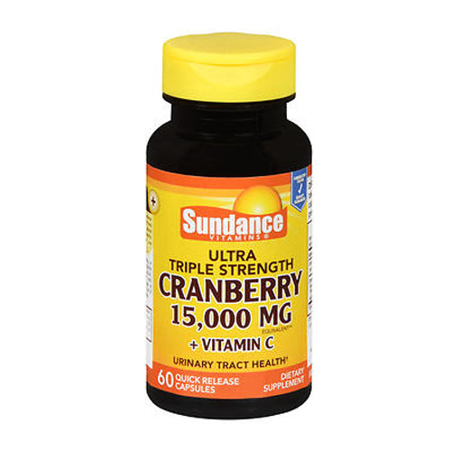 Sundance, Triple Strength Cranberry + Vitamin C, 30,000 Mg, 60 Caps