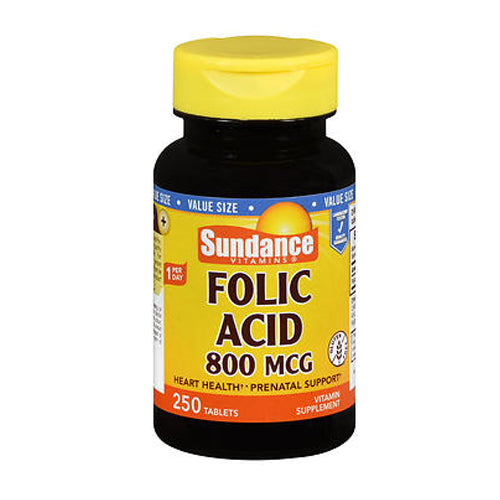 Sundance, Folic Acid, 800 mcg, 250 Tabs