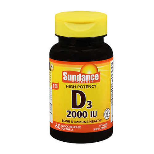 Sundance, High Potency Vitamin D3 Quick Release, 50 Mcg, 60 Softgels