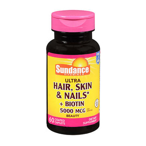 Sundance, Ultra Hair Skin And Nails + Biotin, 5000 mcg, 60 Tabs