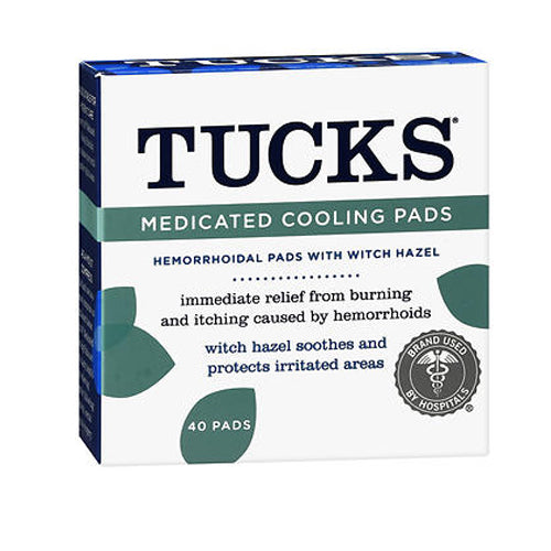 Tucks, Medicated Cooling Hemorrhoidal Relief Pads, 40 Count