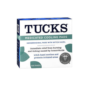 Tucks, Medicated Cooling Hemorrhoidal Relief Pads, 100 Count