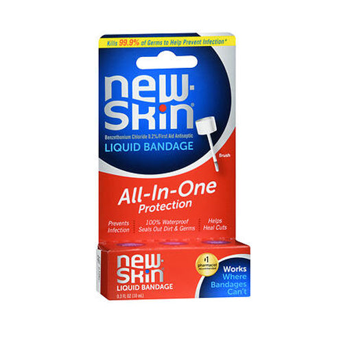 New-Skin, Benzethonium Chloride 0.2% First Aid Antiseptic Liquid Bandage, 0.3 Oz