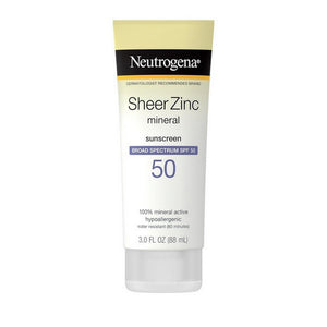 Neutrogena, Sheer Zinc Mineral Sunscreen Spf 50, 3 Oz