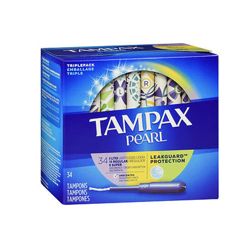 Tampax, Pearl Tampons Light Regular Super Absorbency Unscented, 34 Each