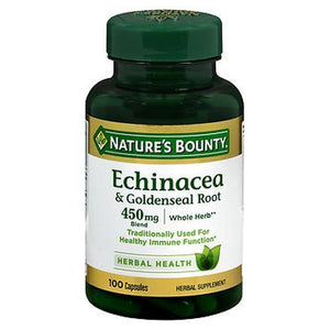 Nature's Bounty, Echinacea And Goldenseal Root Capsules, 450 mg, 100 Caps