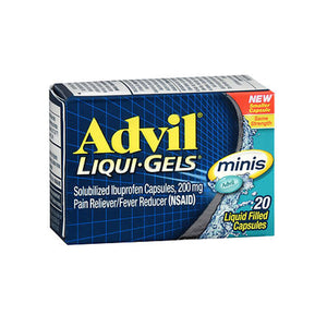 Advil, Solubilized Ibuprofen Pain Reliever Fever Reducer Liqui-Gels, 200 Mg, 20 Caps