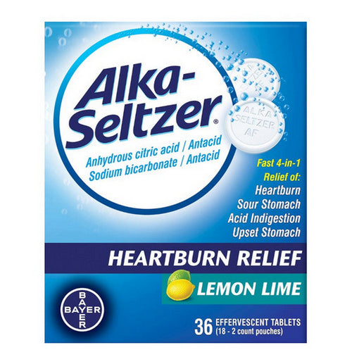 Alka-Seltzer, Upset Stomach Relief Lemon Lime, 36 Count