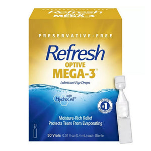 Refresh, Optive Mega-3 Lubricant Eye Drops Single-Use Containers, 30 Each