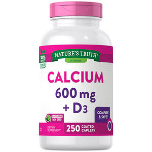 Nature's Truth, Calcium + D3 Caplets, 600 Mg, 250 Tabs
