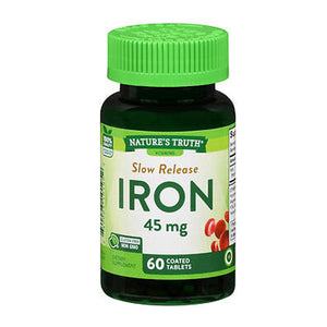 Nature's Truth, Slow Release Iron, 45 Mg, 60 Tabs