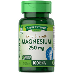 Nature's Truth, Magnesium Coated Caplets Extra Strength, 250 Mg, 100 Tabs
