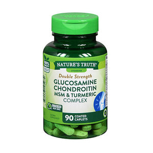 Nature's Truth, Glucosamine Chondroitin Msm & Turmeric Complex Coated Caplets Double Strength, 90 Tabs