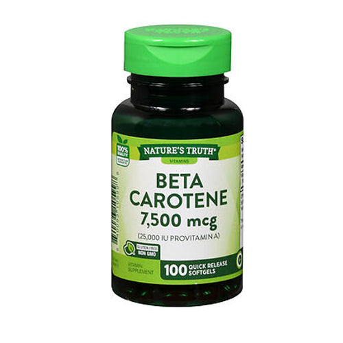 Nature's Truth, Beta Carotene Quick Release Softgels, 25,000 IU, 100 Caps