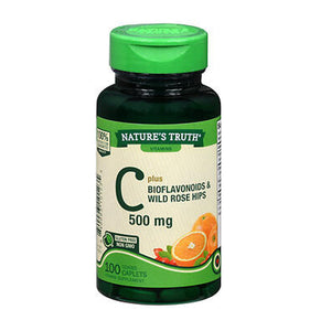 Nature's Truth, Vitamin C Plus Bioflavonoids & Wild Rose Hips Coated Caplets, 500 Mg, 100 Tabs