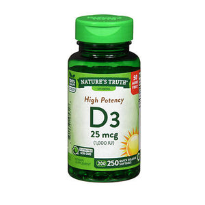 Nature's Truth, High Potency Vitamin D3, 25 Mcg, 250 Softgels