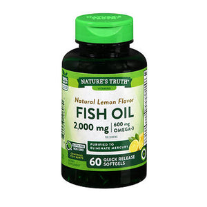 Nature's Truth, Fish Oil Quick Release Softgels Natural Lemon, 2000 Mg, 60 Caps