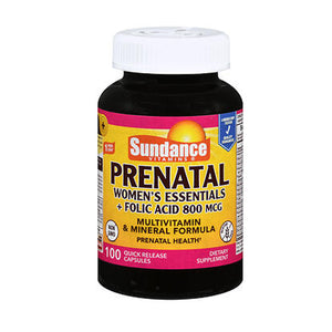 Sundance, Prenatal Women'S Essentials + Folic Acid, 800 Mcg, 100 Caps