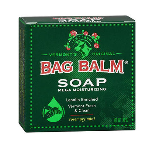 Bag Balm, Mega Moisturizing Soap Rosemary Mint, 3.9 Oz