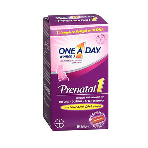 One A Day, Prenatal 1 Complete Multivitamin Softgels, 30 Caps