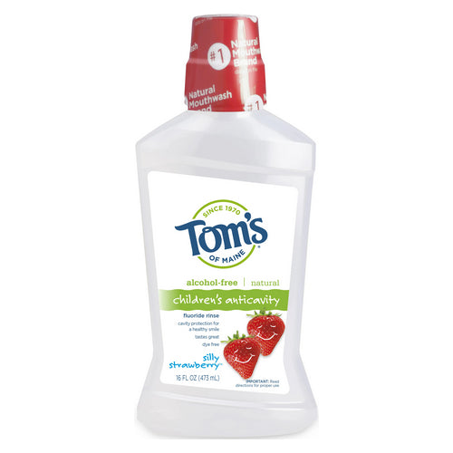 Tom's Of Maine, Silly Strawberry Children's Anticavity Fluoride Rinse Natural Mouthwash, 16 Oz