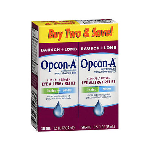 Bausch + Lomb, Opcon-A Antihistamine And Redness Reliever Eye Drops, 1 Oz