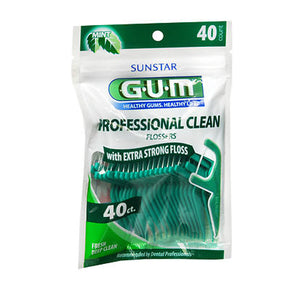 Gum, Professional Clean Flossers Fresh Mint, 40 Each