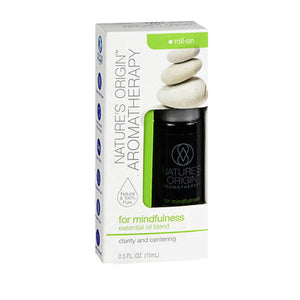 Nature's Origin, Aromatherapy Essential Oil Blend Roll-On For Mindfulness, 0.5 OZ