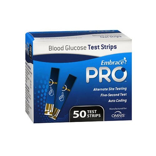 Embrace, Pro Blood Glucose Test Strips, Box Of 50