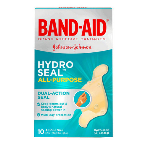 Band-Aid, Hydro Seal Hydrocolloid Gel Bandages 0.78 X 2.3 Inch, 10 Each